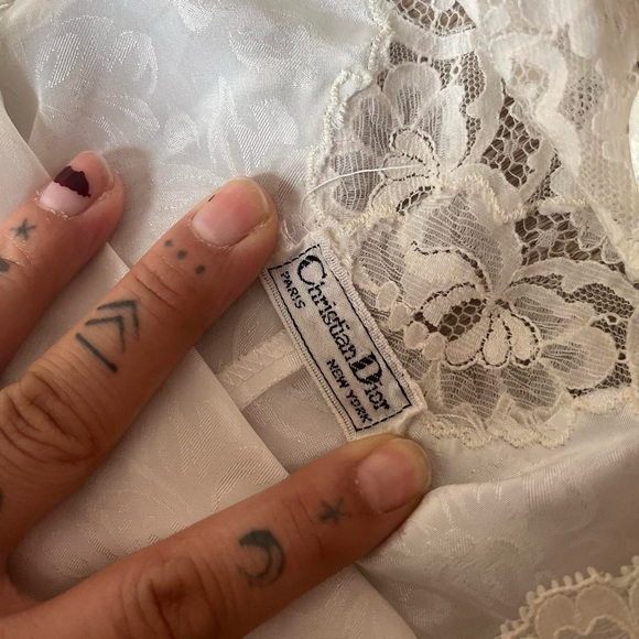 Vintage Christian Dior Lingerie White Teddy - Picture 7 of 8